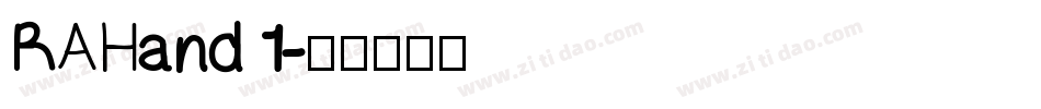 RAHand 1字体转换